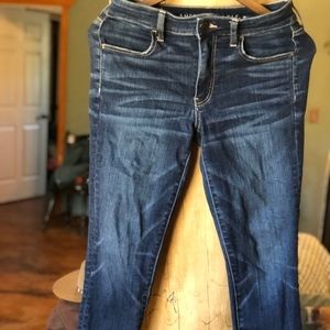 American eagle high rise jegging crop jeans